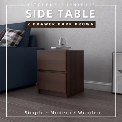 (EM) 1.5FT Side Table with 2 Layer Drawer Storage-HMZ-FN-ST-7004