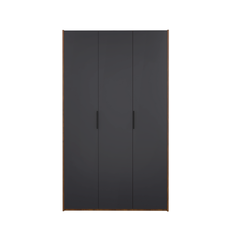 (EM) 200cm High 3 Door Wardrobe With Matte Black Metal Handle / Plastic Handle / Almari Baju / Almari Pakaian-HMZ-FN-WD-6008/6018