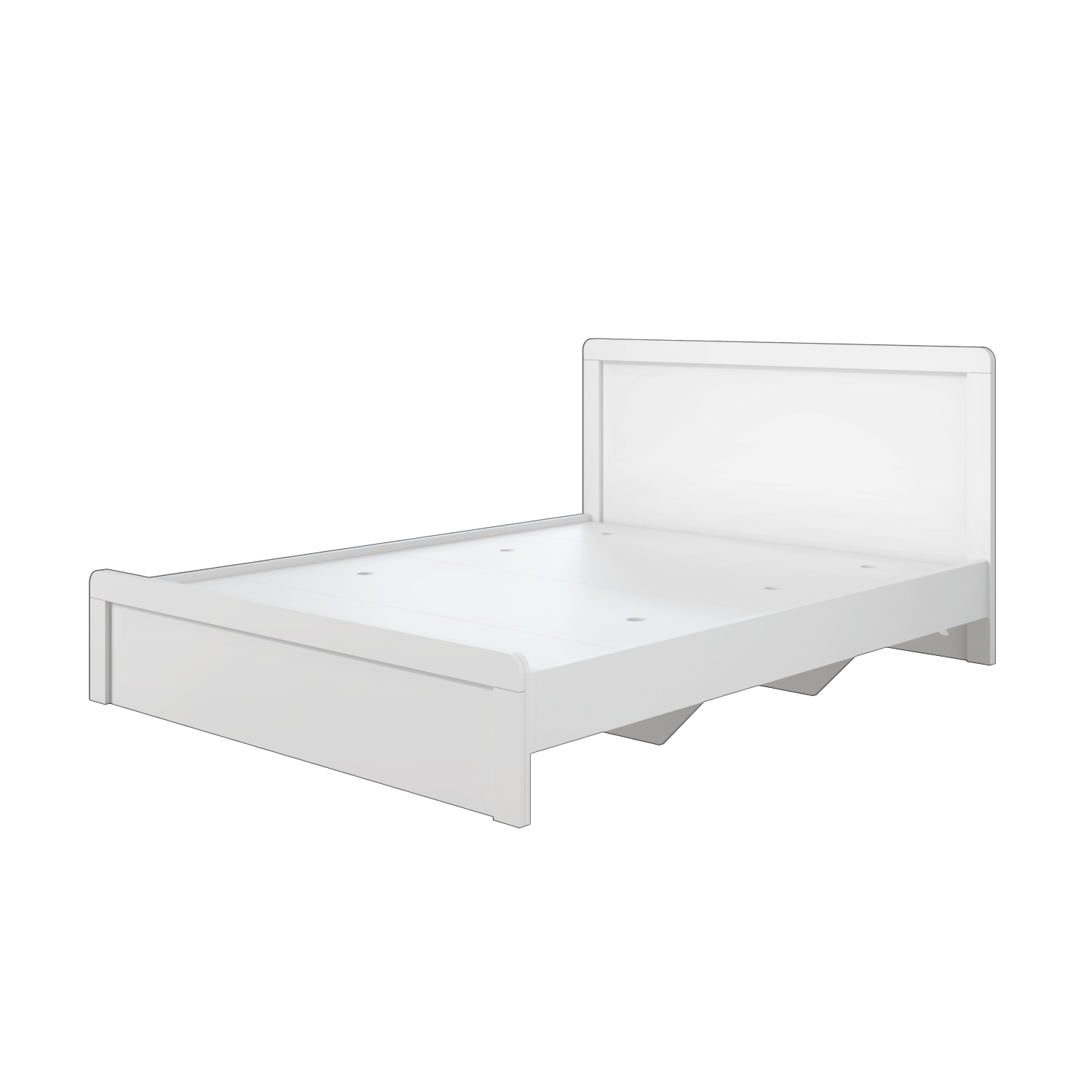 (EM) 6.8FT Oliver Series Classic Modern White Queen Bed Frame Katil Qu