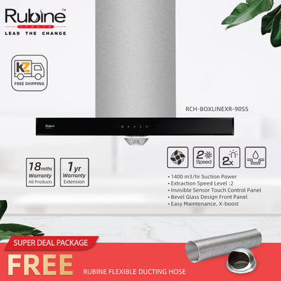(FREE Shipping) Rubine ESSENTIAL SERIES 1600 m³/hr T-Hood Cooker - RCH-BOXLINE X-90SS