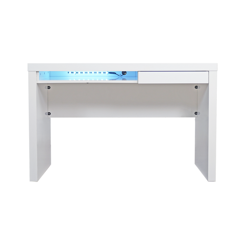 4FT Office Home Writing Table with 2 Drawers / LED Open Storage with Drawer - H3062/H3064