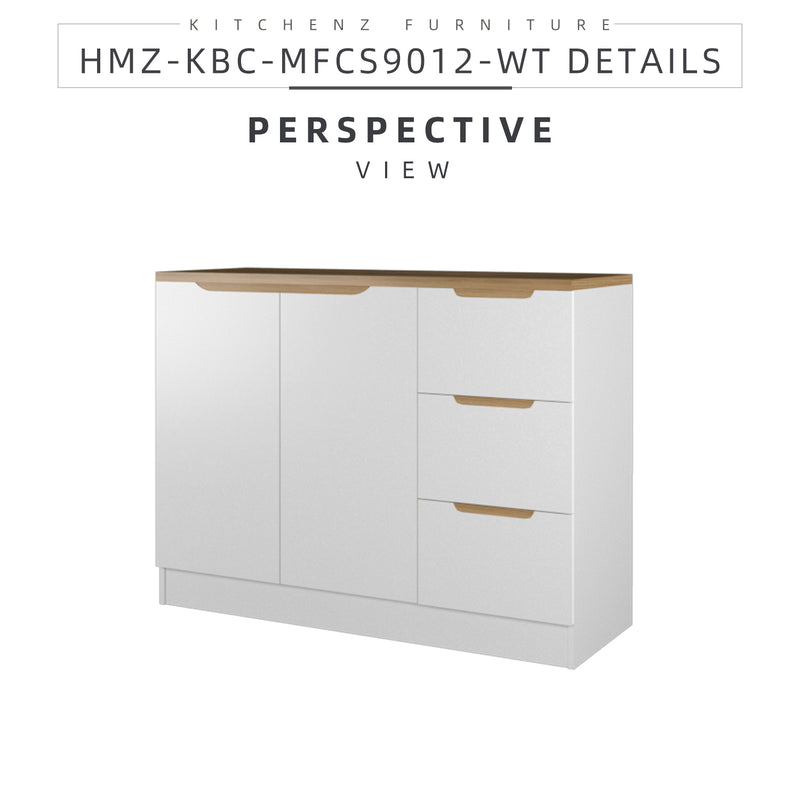 (EM) 4FT Situra Series Kitchen Cabinets Base Unit  / Kitchen Storage-HMZ-KBC-MFCS9012-WT