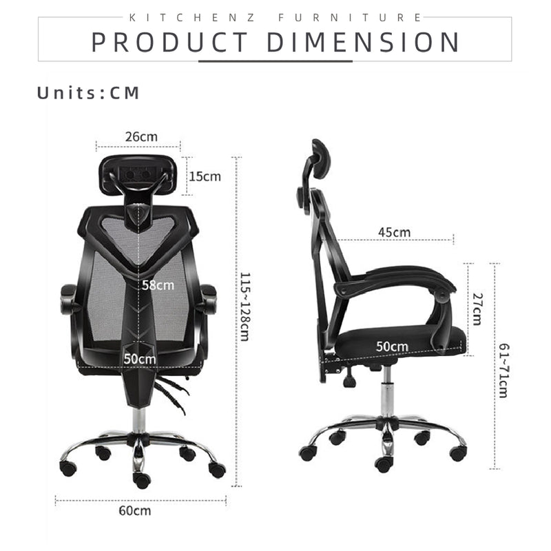 High Back Mesh Ergonomic Office Chair with Chrome Leg-GMZ-GC-YG-230