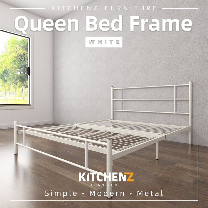 (EM) 6.5FT 3V Powder Coated Metal Queen Size Bed Frame-ED902F