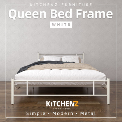 (EM) 6.5FT 3V Powder Coated Metal Queen Size Bed Frame-ED902F