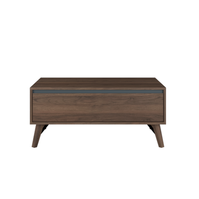 3.3FT Kinsley Series Coffee Table with 1 Drawer & Large Open Storage-HMZ-FN-CT-K0192-GY