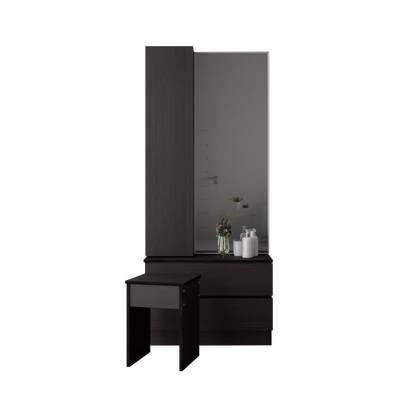 (FREE Shipping & FREE Installation) Dressing Table With Mirror, Multi Storage And Stool - HMZ-FN-DT-9009