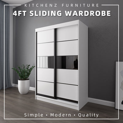 [FREE Shipping & FREE Installation] 4x6Ft Sliding Anti Jump Wardrobe Storage Cabinet