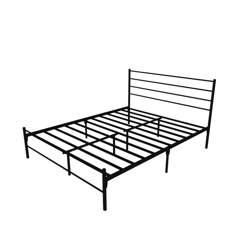 Queen Size Heavy Super Base Bed Frame with Powder Coat Metal-HMZ-FYDB00021/2/3/4-WHT/STB