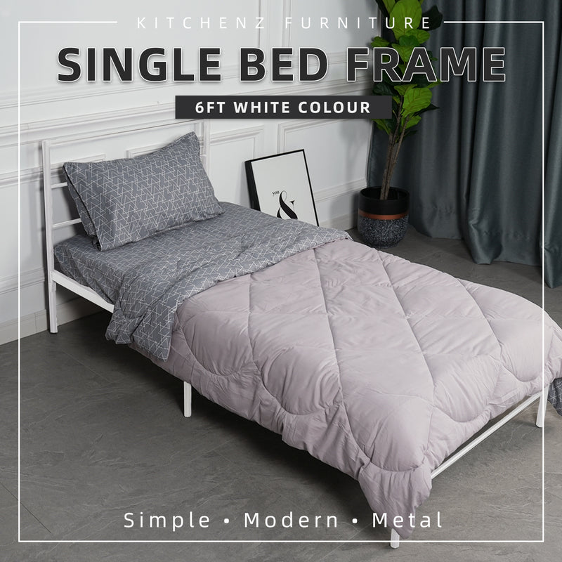 6.2FT 3V Single Size Powder Coat Metal Bed Frame-3VFY900F/0005/0012/0015/0016/0017