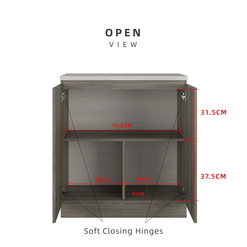 [FREE SHIPPING] 2.6FT Doterra Series Kitchen Cabinets Base Unit Kitchen Storage Kabinet Dapur-KBC-MFCD9020-CC+MW