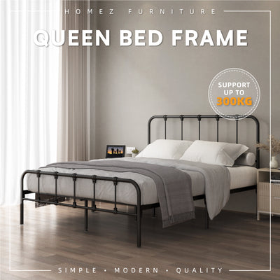 Queen Size Metal Bed Frame Powder Coated Metal - 3VED902F/0022/0025/0026/0027/0028