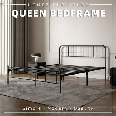 Queen Size Metal Bed Frame Powder Coated Metal - 3VED902F/0022/0025/0026/0027/0028