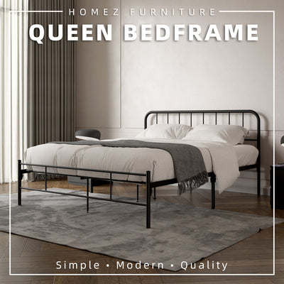 Queen Size Metal Bed Frame Powder Coated Metal - 3VED902F/0022/0025/0026/0027/0028