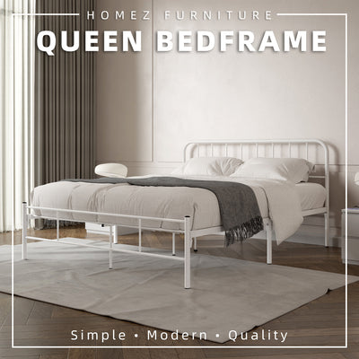 Queen Size Metal Bed Frame Powder Coated Metal - 3VED902F/0022/0025/0026/0027/0028