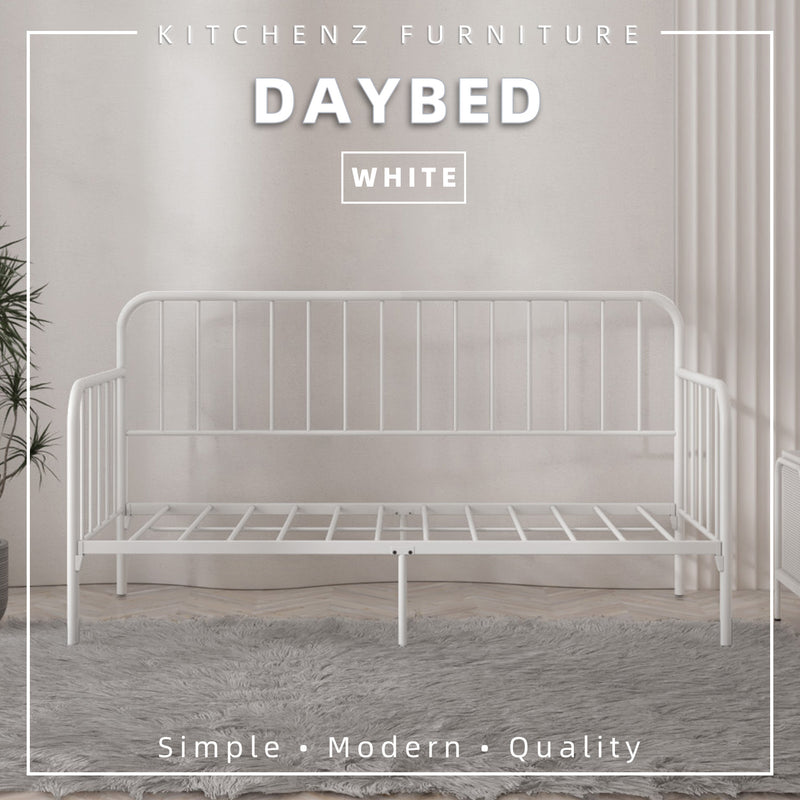 [COMBO Bedframe+Mattress] Single Trundle Bed/Pop-out Day Bedframe White/Black FREE Single 3x5FT Mattress