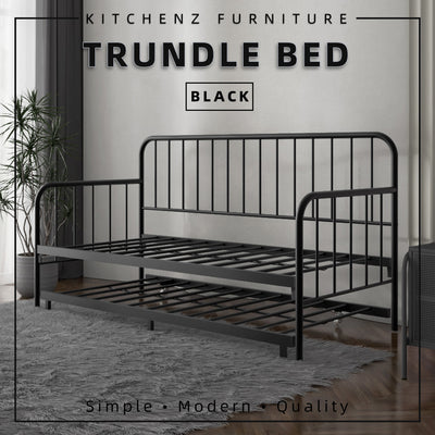 (EM) 6.4FT Super Base Day Bed Pull Out Katil Besi Powder Coat Metal-0046V2