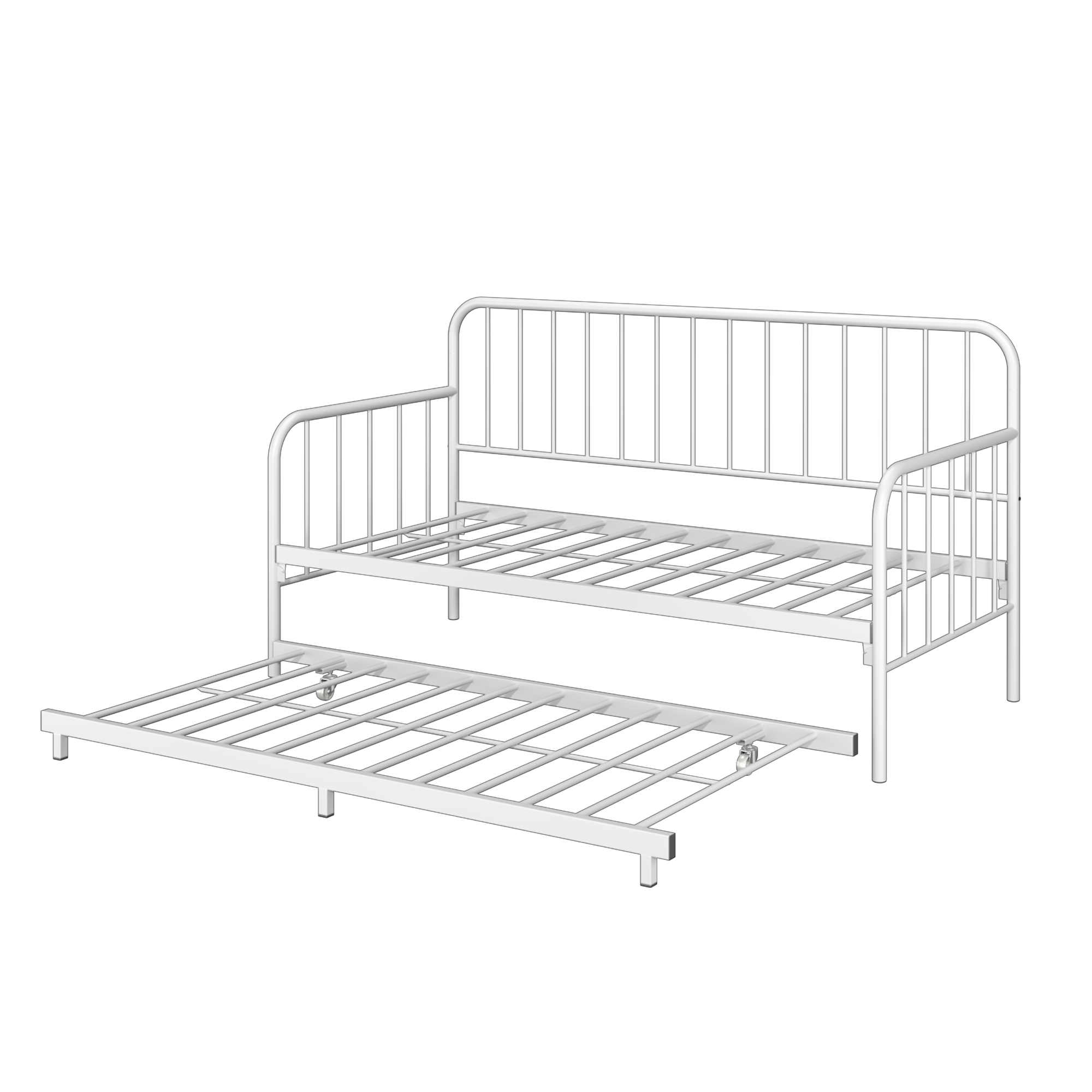 6.4FT Day Bed/Pull Out Trundle/Pop up Bed Frame Katil Besi Powder Coat
