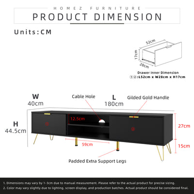 Nickel Series TV Cabinet Full Melamine with Anti Scratch - 1604-DGY