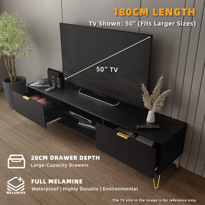 Nickel Series TV Cabinet Full Melamine with Anti Scratch - 1604-DGY