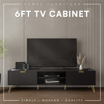 Nickel Series TV Cabinet Full Melamine with Anti Scratch - 1604-DGY