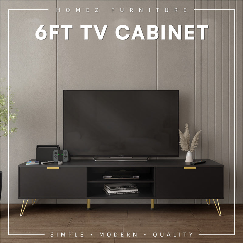 Nickel Series TV Cabinet Full Melamine with Anti Scratch - 1604-DGY