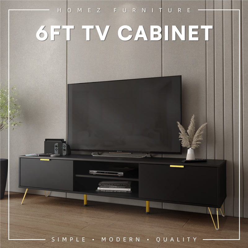 Nickel Series TV Cabinet Full Melamine with Anti Scratch - 1604-DGY
