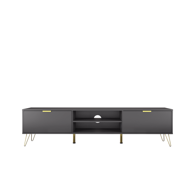 Nickel Series TV Cabinet Full Melamine with Anti Scratch - 1604-DGY
