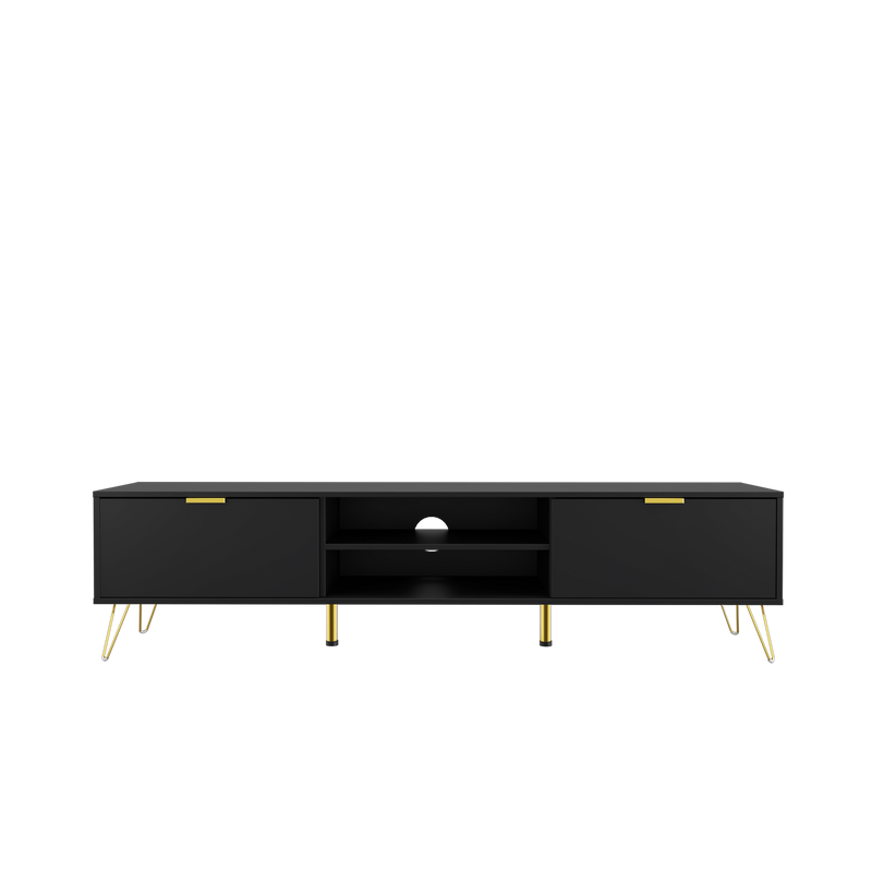 Nickel Series TV Cabinet Full Melamine with Anti Scratch - 1604-DGY