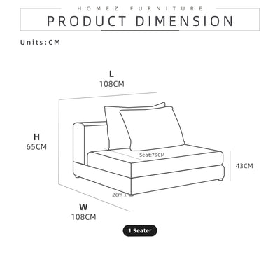 [FREE Shipping] LIBERTY Series Semi-Customizable Modular Sofa (Contact Us for Colour/Fabric Selection) - HMZ-FN-SF-LIBERTY
