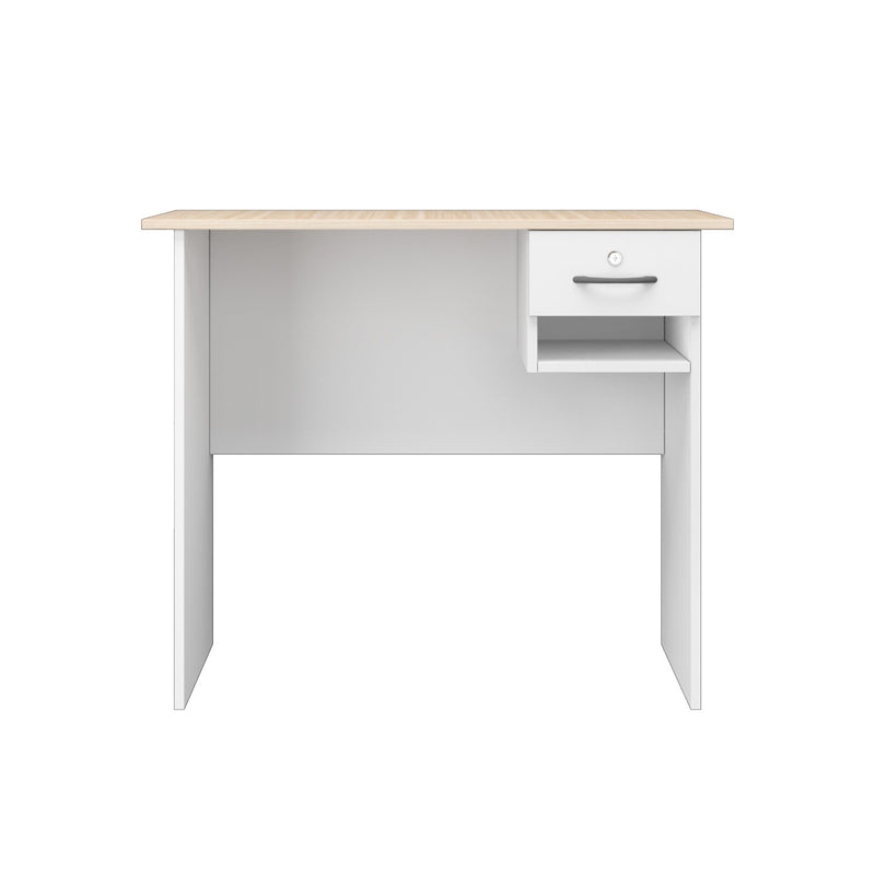 3FT Writing Table/Desk Solid Board with 1 Locker and Open Storage 4 Colors Selection - HMZ-FN-WT-2001/2011