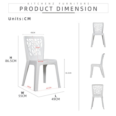 (FREE Shipping) 4 People Seater Dining Set with 1 Table Solid Wood 4 Chairs - Dining Set (1+4)