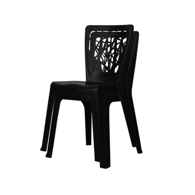 3V 2PCS Modern Stackable Dining Plastic Chair - 3VIZ701Y/3VEL701/3VEZ701