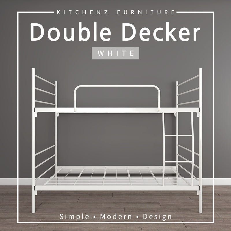 6.4FT 3V Double Decker Powder Coated Single Metal Bed Frame-3VEY901