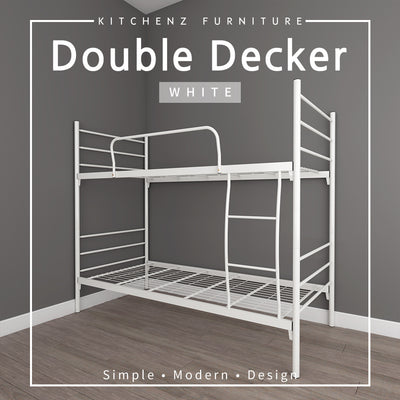 6.4FT 3V Double Decker Powder Coated Single Metal Bed Frame-3VEY901