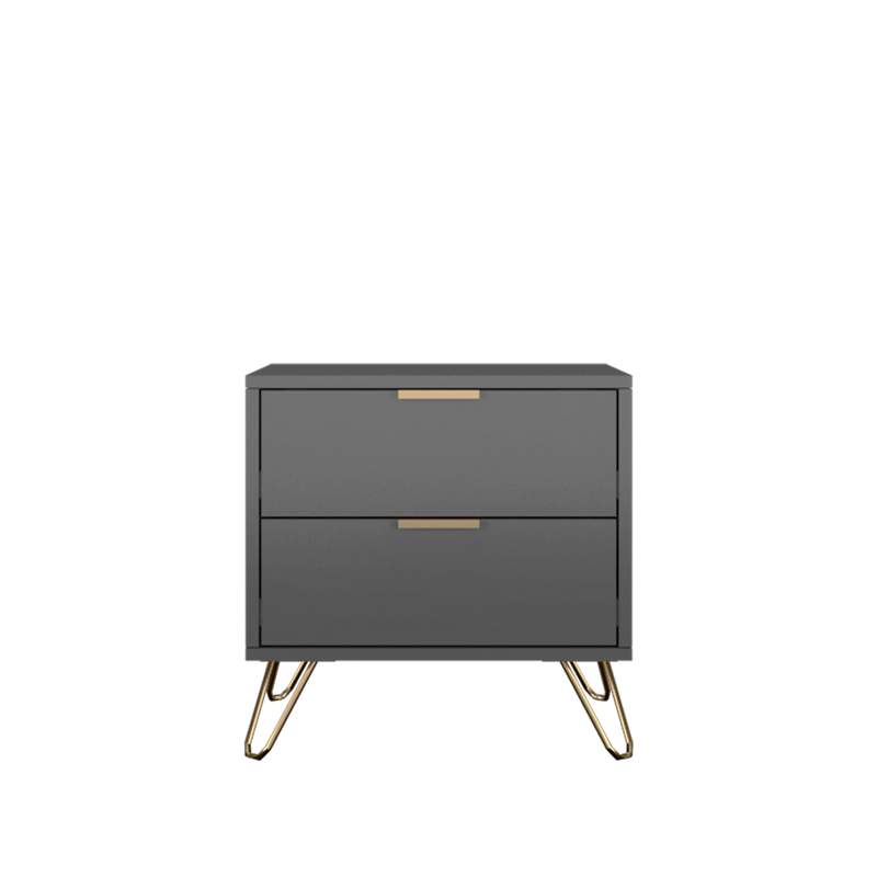 (EM) Nickel Series Side Table Full Melamine with Anti Scratch - 4844-DGY-SBH