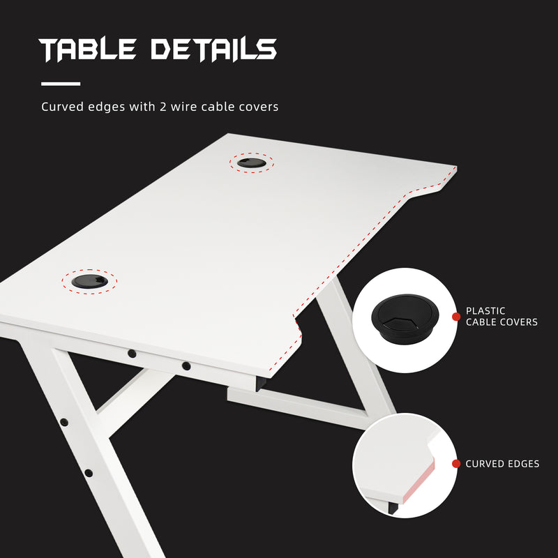 4FT Z Series Melamine Surface / Carbon Fiber Surface Table Top Metal Leg with E-Sports Gaming Table-HMZ-GT-LM-12060-ZLZ