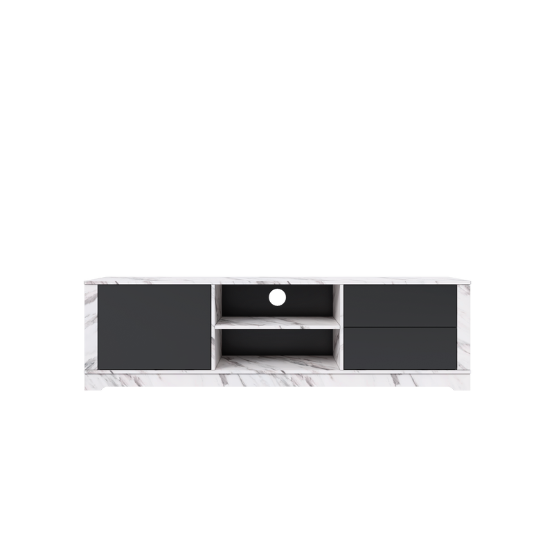 AURORA Series 6FT TV Cabinet with Push to Open Door and Drawers - 5935-MB