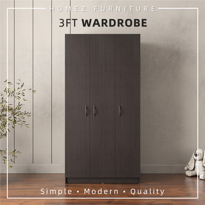 3FT 3 Door Wardrobe Solid Board with 6 Shelves- HMZ-FN-WD-6001/6021