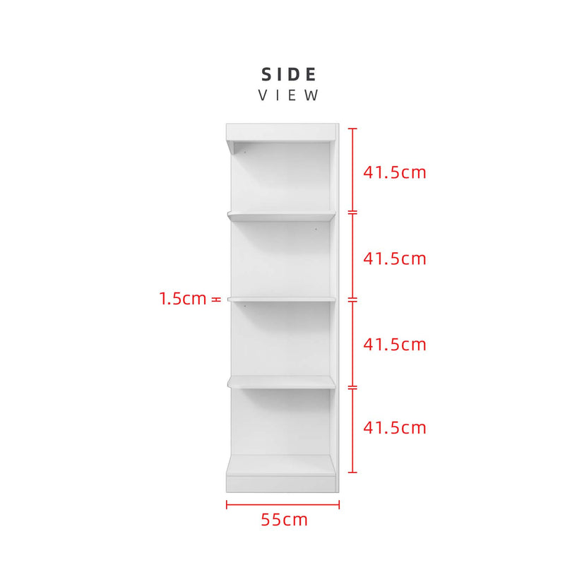 [FREE Shipping] 4-Tier Multipurpose Side Cabinet Corner Shelves Wardrobe 6905