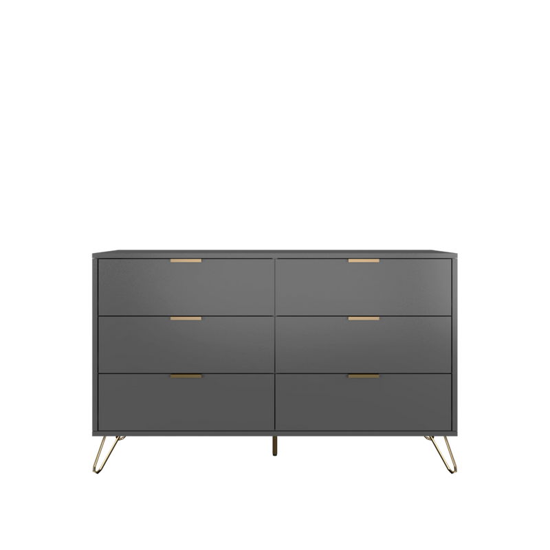 Nickel Series Display Cabinet Full Melamine with Anti Scratch - 7544-DGY