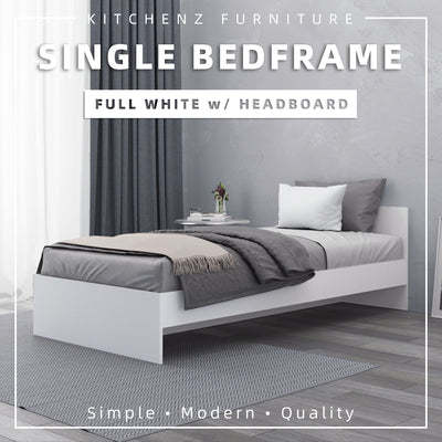 6.3FT Single Size Bed Frame / Headboard / Katil Single / White-HMZ-FN-BF-8002/8202/8022/8222
