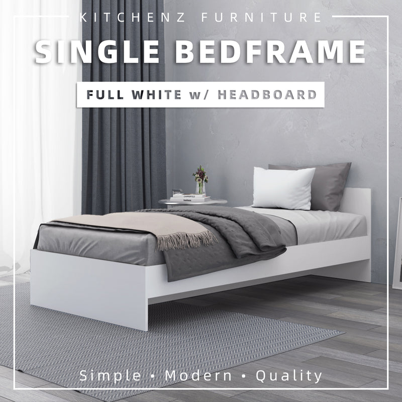 6.3FT Single Size Bed Frame / Headboard / Katil Single / White-HMZ-FN-BF-8002/8202/8022/8222