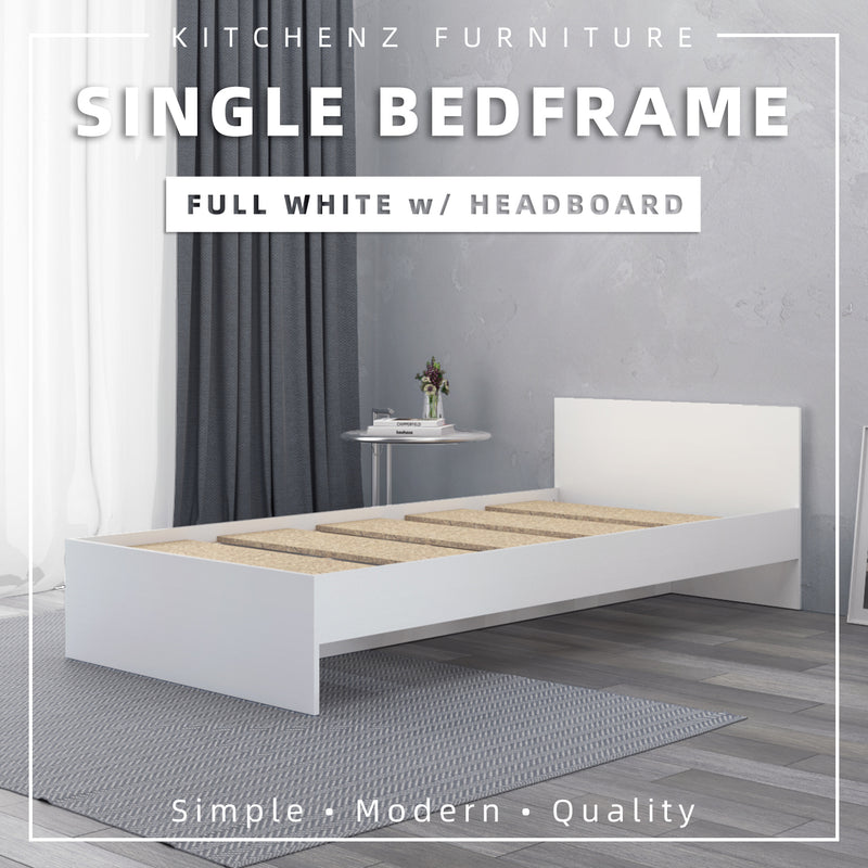 6.3FT Single Size Bed Frame / Headboard / Katil Single / White-HMZ-FN-BF-8002/8202/8022/8222