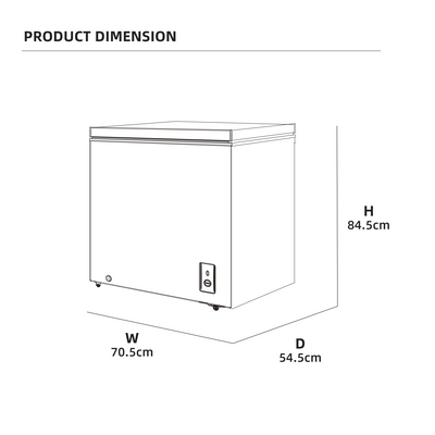 Elba Chest Freezer Dual Functions (100L/190L) EF-E1310 GR / EF-E1915(GR)