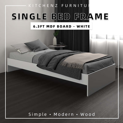 6.3FT Single Size Bed Frame / Headboard / Katil Single / White-HMZ-FN-BF-8002/8202/8022/8222