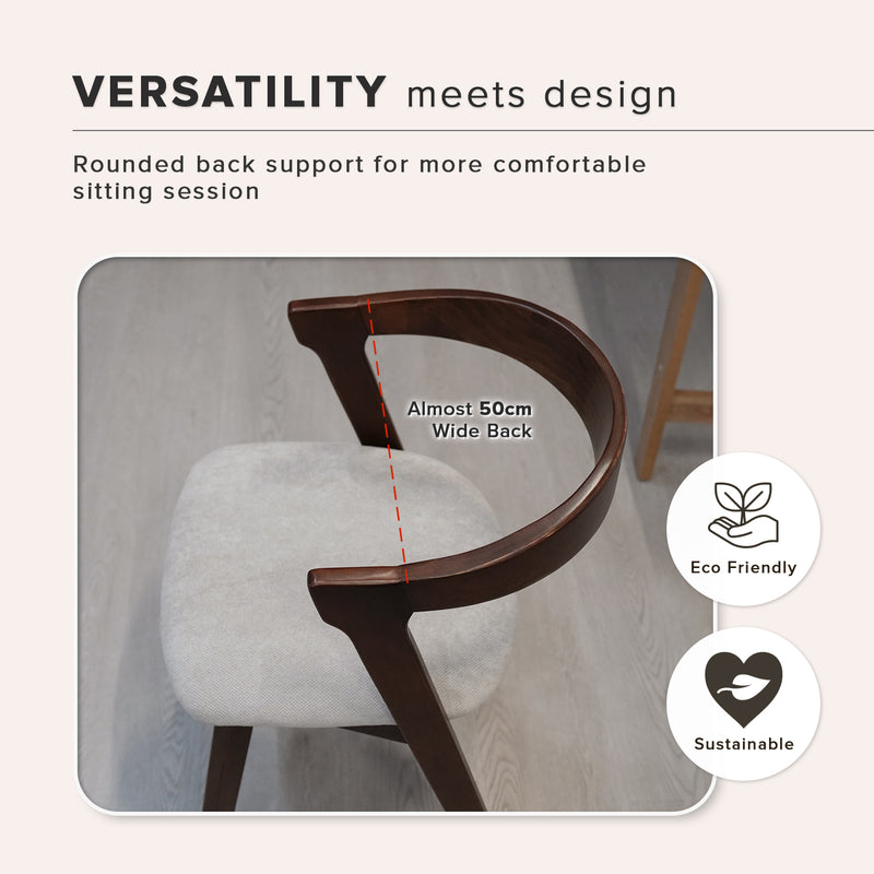 (FREE Shipping) Neo Dining Set 4/6 Seater with Martin Bench Solid Rubberwood - DT-NEO(15090)