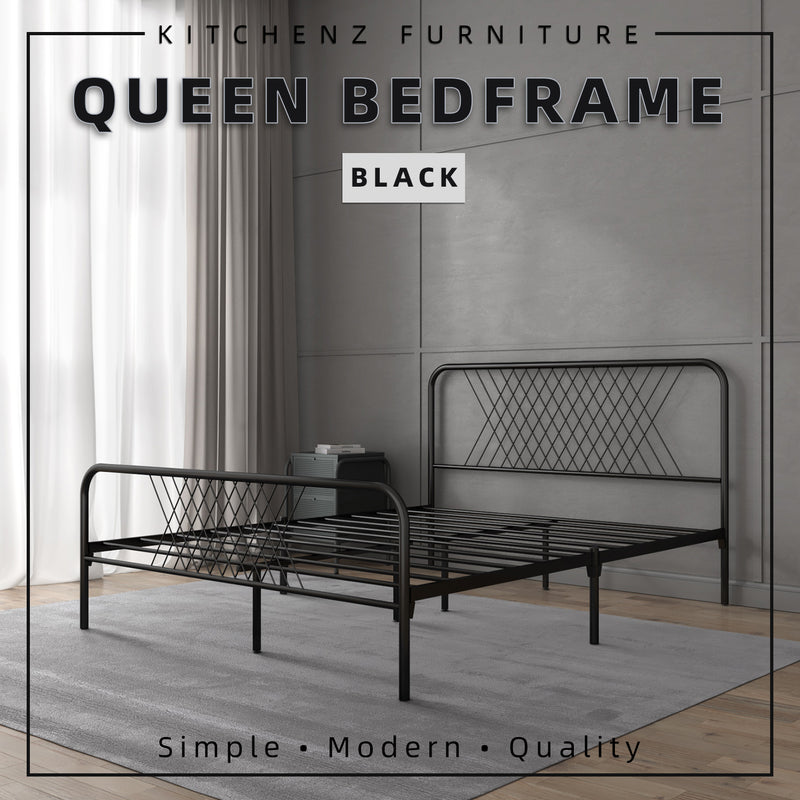 6.5FT 3V Powder Coated Metal Queen Size Bed Frame-ED902F/0022/0025/0026/0027