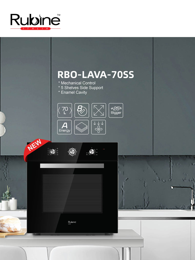 [FREE Shipping] Rubine 8 Functions Built-in Oven 70L - RBO-LAVA-70SS