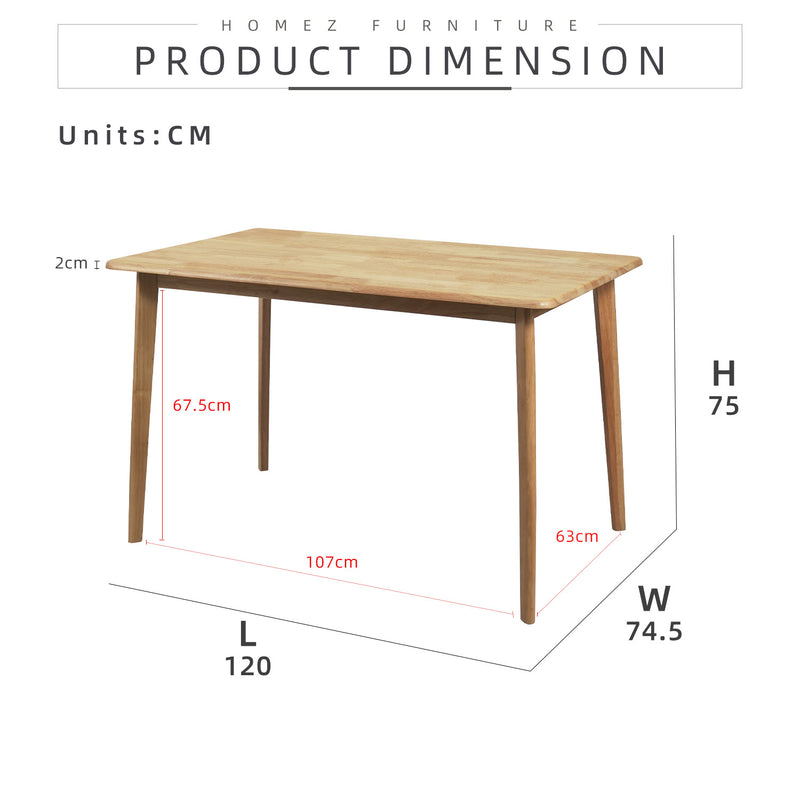 (FREE Shipping) 4FT/5FT Modern Dining Table / Solid Wood Dining Table - LALA/VENICA/NEO
